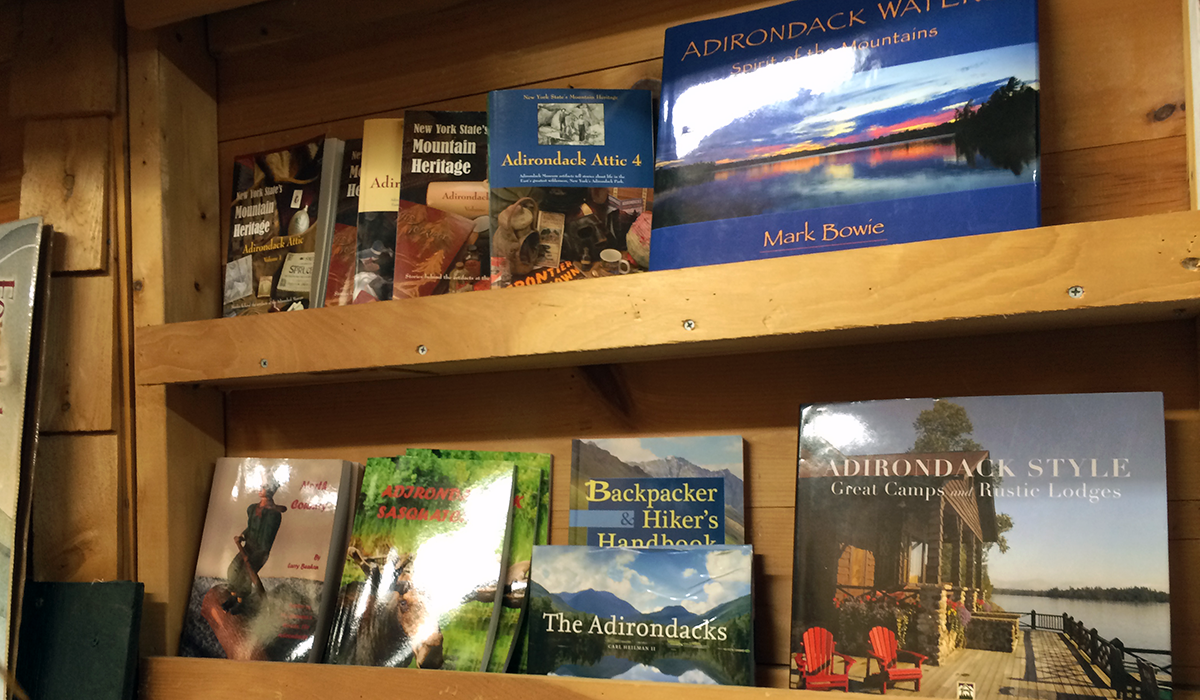 Some of the books on hand at The Washboard Laundromat, Donut & Gift Shop
