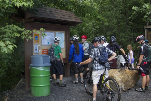 The trailhead on rt. 86