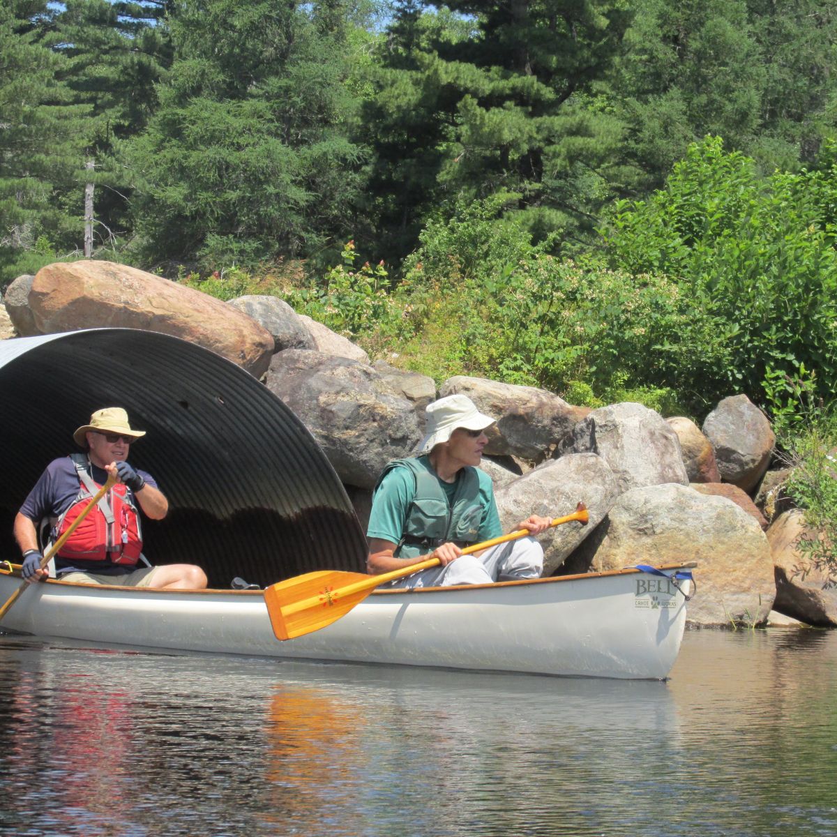 Jerry and Dave coming out of the culvert!
