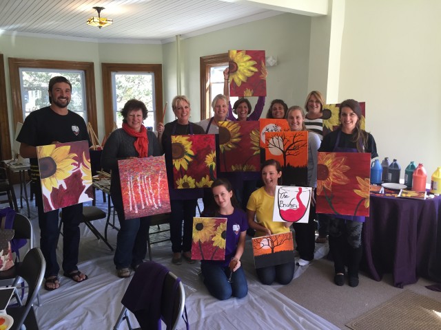 The finished products of the entire class, we had such a great time!