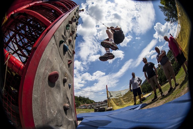 From climbing walls to bounce houses, extreme dives to slack rope - this sure makes for a fun family day!