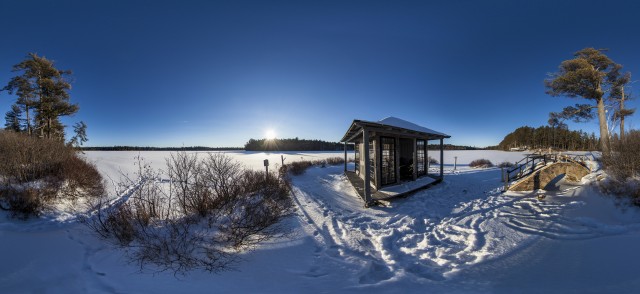 The tea house at White Pine Camp is a popular spot for couples to visit!