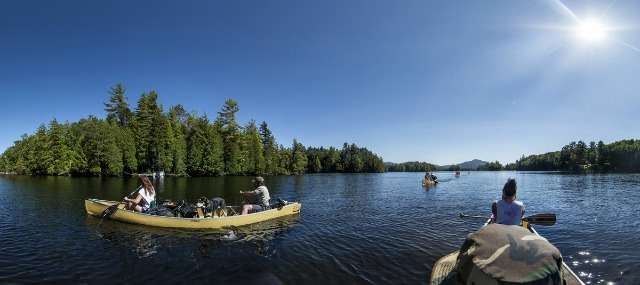 Canoeists paddle 90 miles from Old Forge in the Adirondack Canoe Classic - 90 Miler Race. Canoeists paddle 90 miles from Old Forge in the Adirondack Canoe Classic - 90 Miler Race.