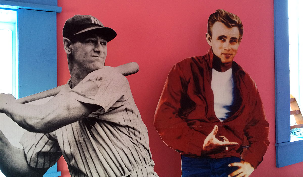 Lou Gehrig & James Dean will join Elvis, Marilyn Monroe and others as "regulars" at new Ohana's 50's Diner.