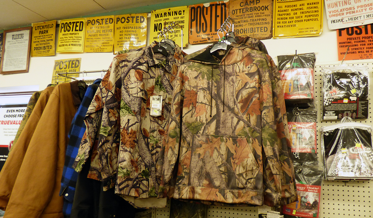 Layering up at Fortune's True Value on Main Street in downtown Tupper Lake