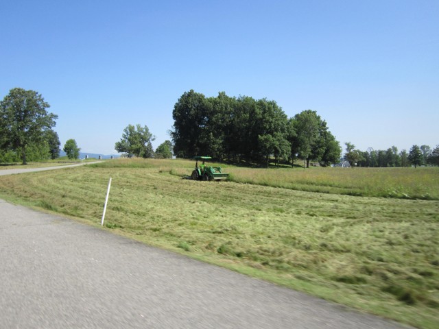 Prepping the "parking lot" for the encampment.