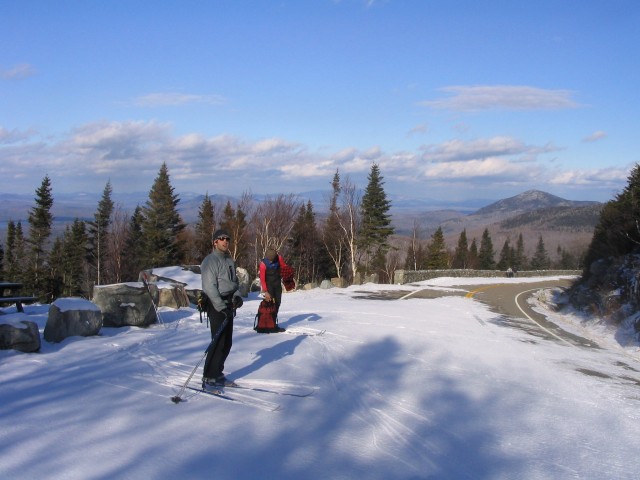 Skiers enjoying the Toll Road