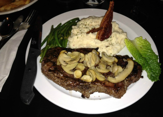 This steak special at Downhill Grill was made gluten free by simply omitting the gravy portion This steak special at Downhill Grill was made gluten free by simply omitting the gravy portion