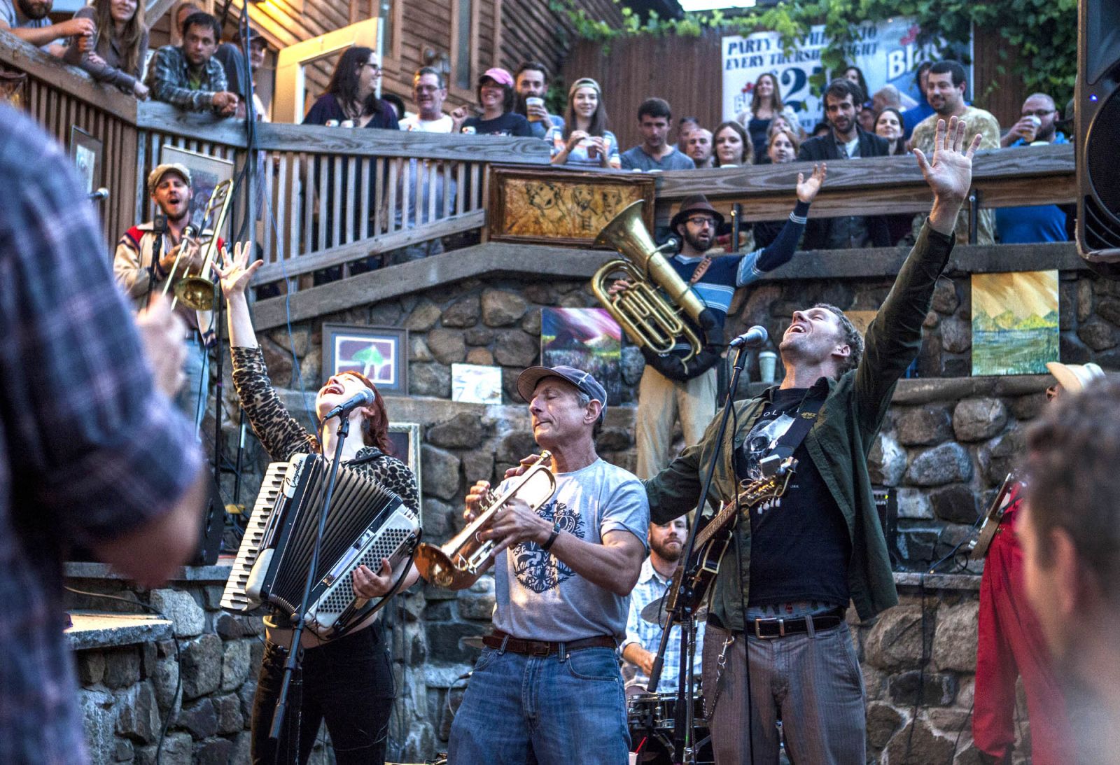 Live music on The Waterhole's patio. Live music on The Waterhole's patio.