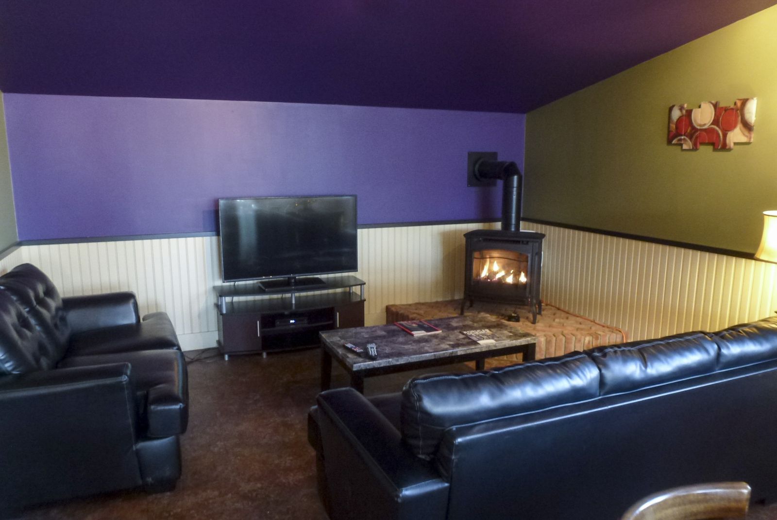 If last nigths' revelry leaves you not quite ready to face a full breakfast, how about a cup of coffee and a few minutes in this cozy corner gazing into the fireplace?