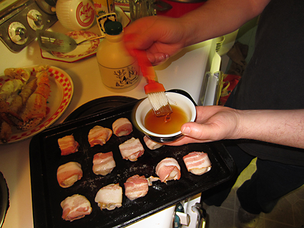 Basting the Scallops