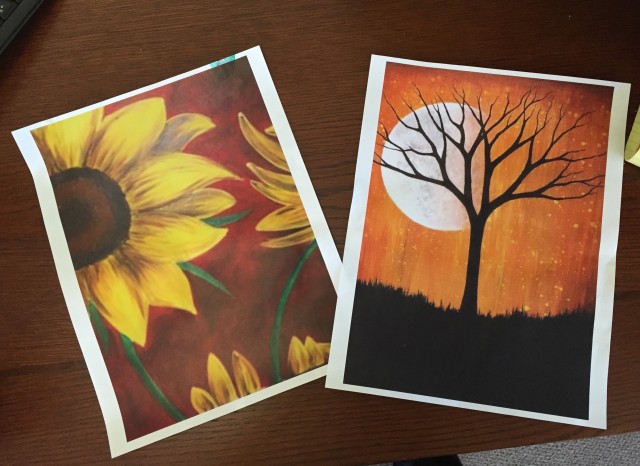 Our two challenging picture options.