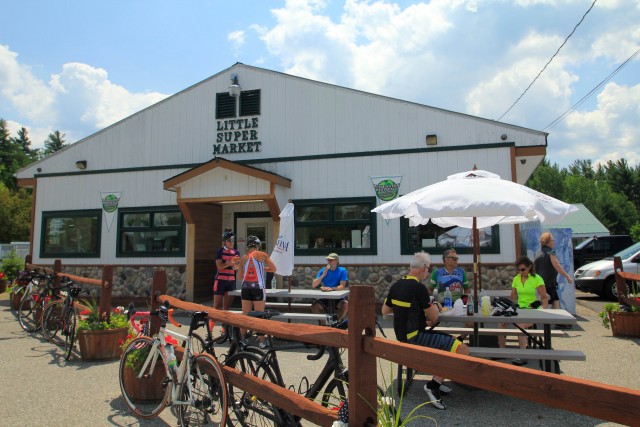 Group of road bikers cooling off!