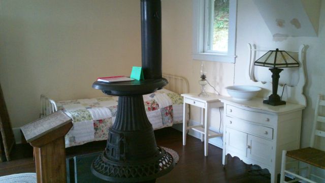 Inside Little Red, the first cure cottage built to Trudeau's ideas of getting close to nature. Courtesy Historic Saranac Lake. Inside Little Red, the first cure cottage built to Trudeau's ideas of getting close to nature. Courtesy Historic Saranac Lake.