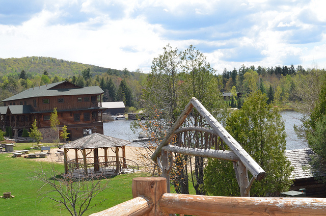 Adirondack architecture (seen here at Ampersand Bay Boat Club) uses nature with as little modification as possible Adirondack architecture (seen here at Ampersand Bay Boat Club) uses nature with as little modification as possible