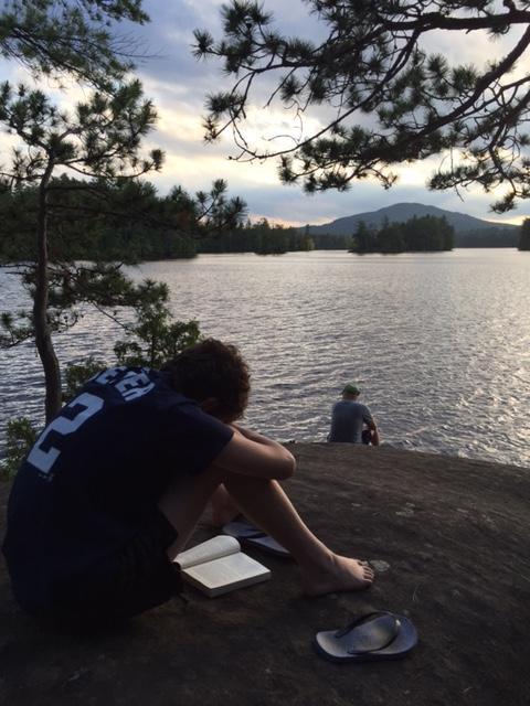 Reading about Adirondack adventure while having an Adirondack Adventure. Reading about Adirondack adventure while having an Adirondack Adventure.