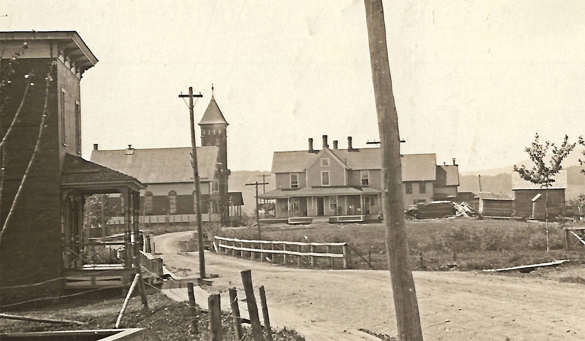 "The New Catholic Church - Faust, NY" Photo courtesy of Town Historian, Jon Kopp