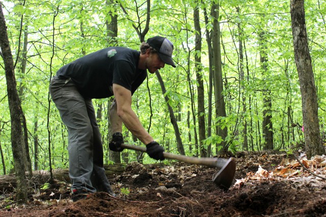 Work begins on the Ridge Connector Trail.
