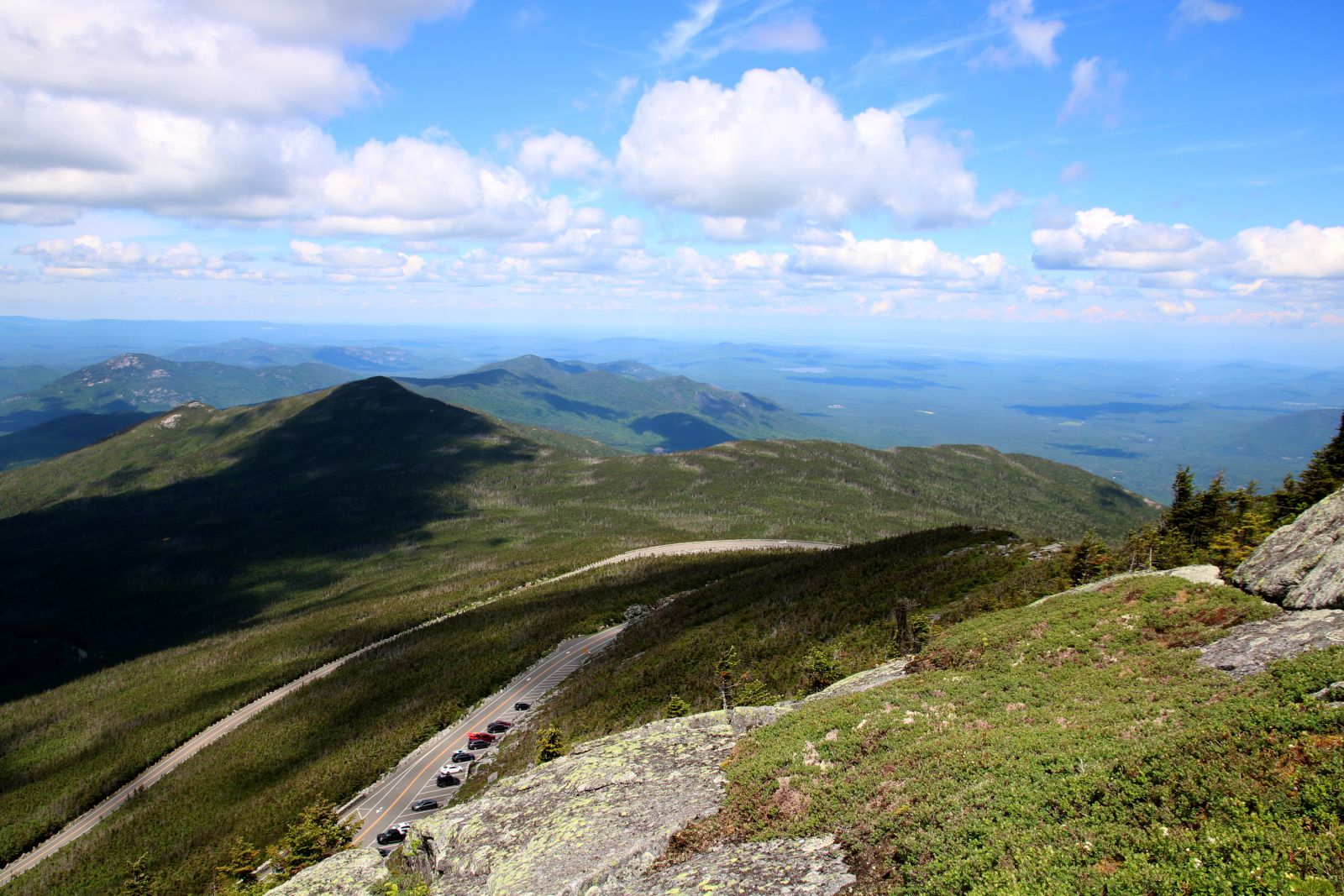 The Whiteface Veterans Memorial Highway gently rises 2,300 feet in 5 miles from the toll house.