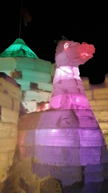 when we had a Celtic theme, this two-story ice dragon was everyone's favorite when we had a Celtic theme, this two-story ice dragon was everyone's favorite
