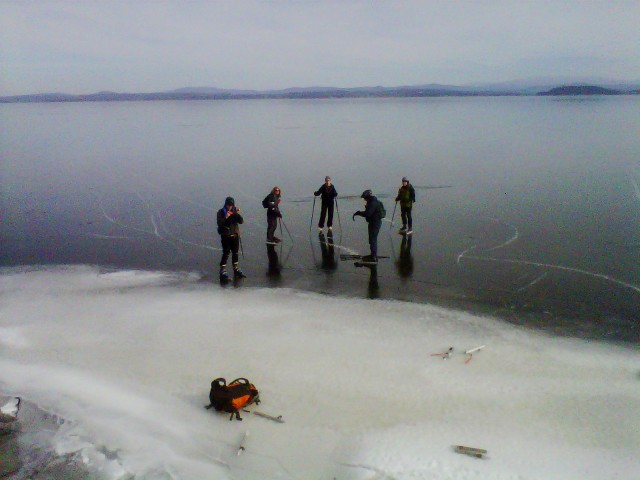 Skating on Lake Champlain