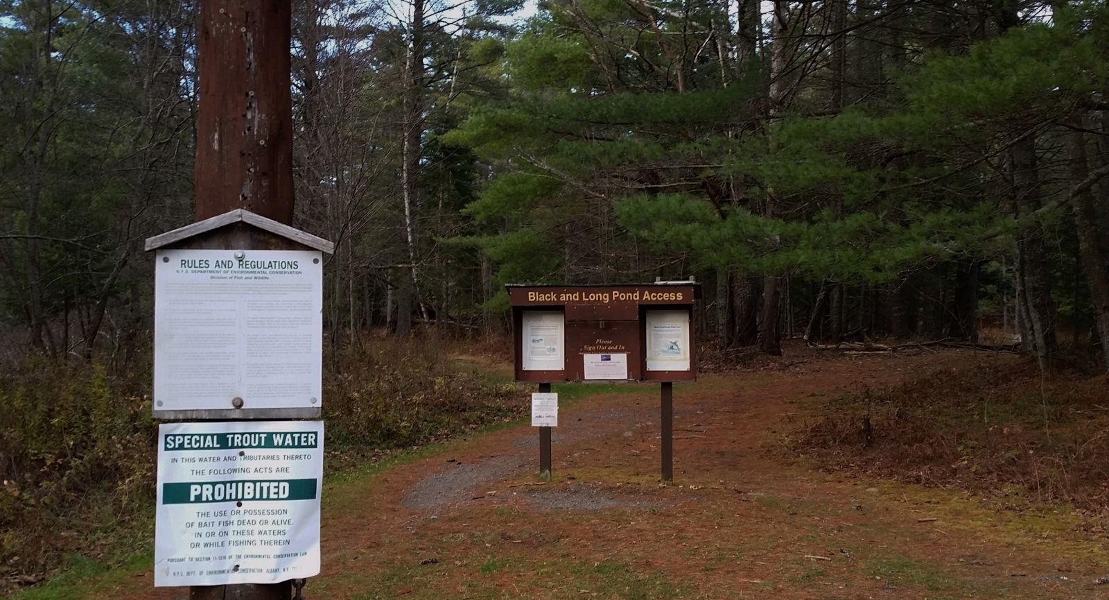 Parking area on Keese Mills road