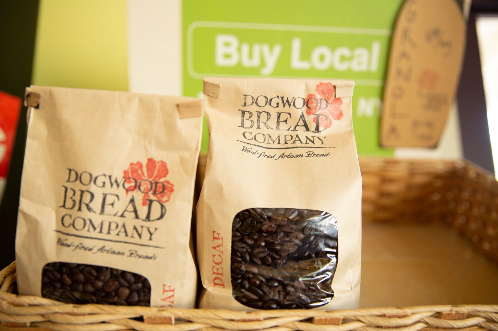 Dogwood Bread Company also has coffee: for here, to go, and later.