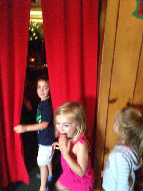 Sneaking a peek at Santa!