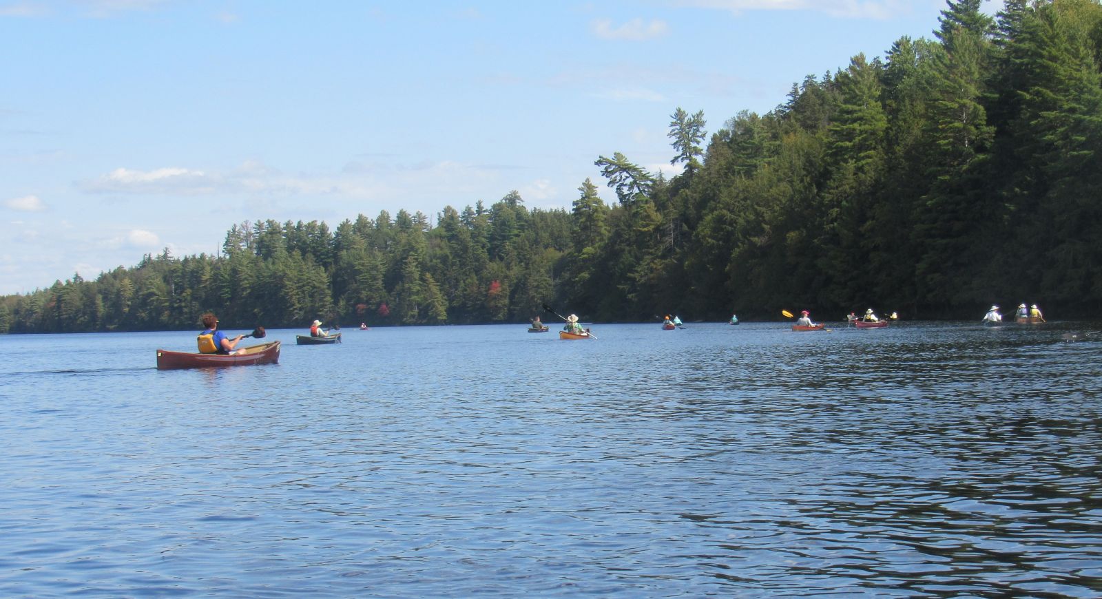 Group heading back to the launch site, time for a solo paddle!