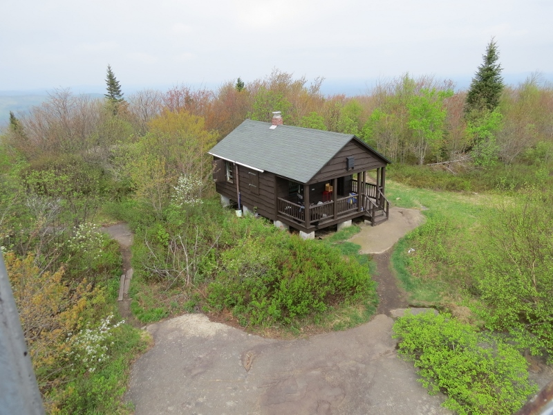 Mount Arab observer's cabin from the second flight of stairs on the tower