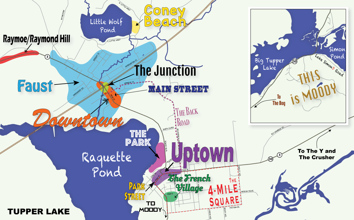 Crazy, busy and even a bit confusing? You bet! Please note - the boundary lines are only approximations designed to show the general location that locals are referring to.