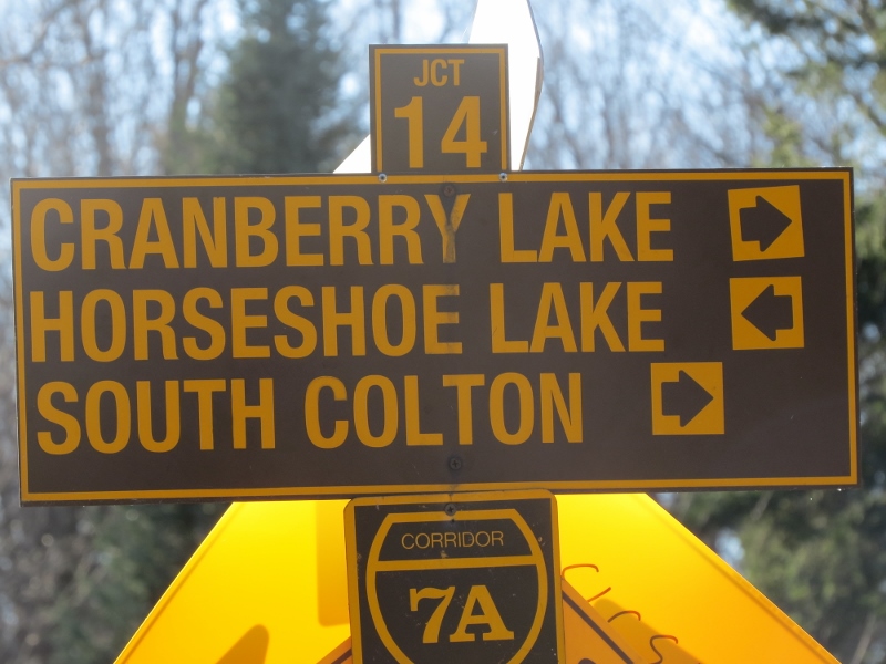 Trail intersection sign