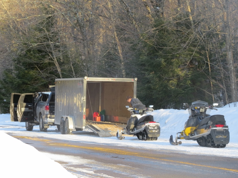 A fun day for two snowmobilers!