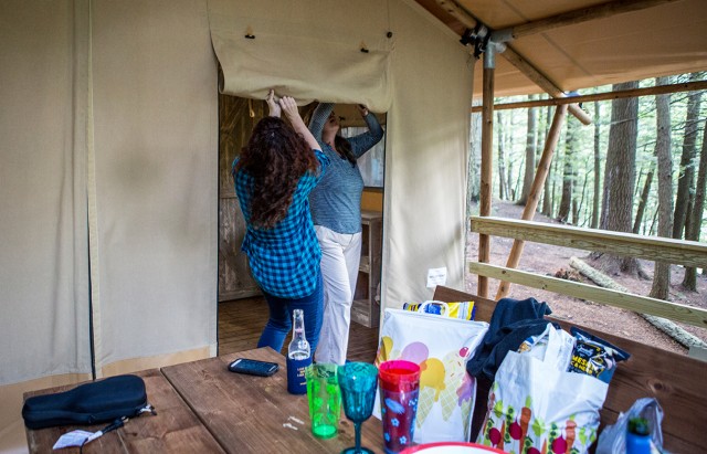 As we unzipped the tent, we honestly had no idea what to expect!