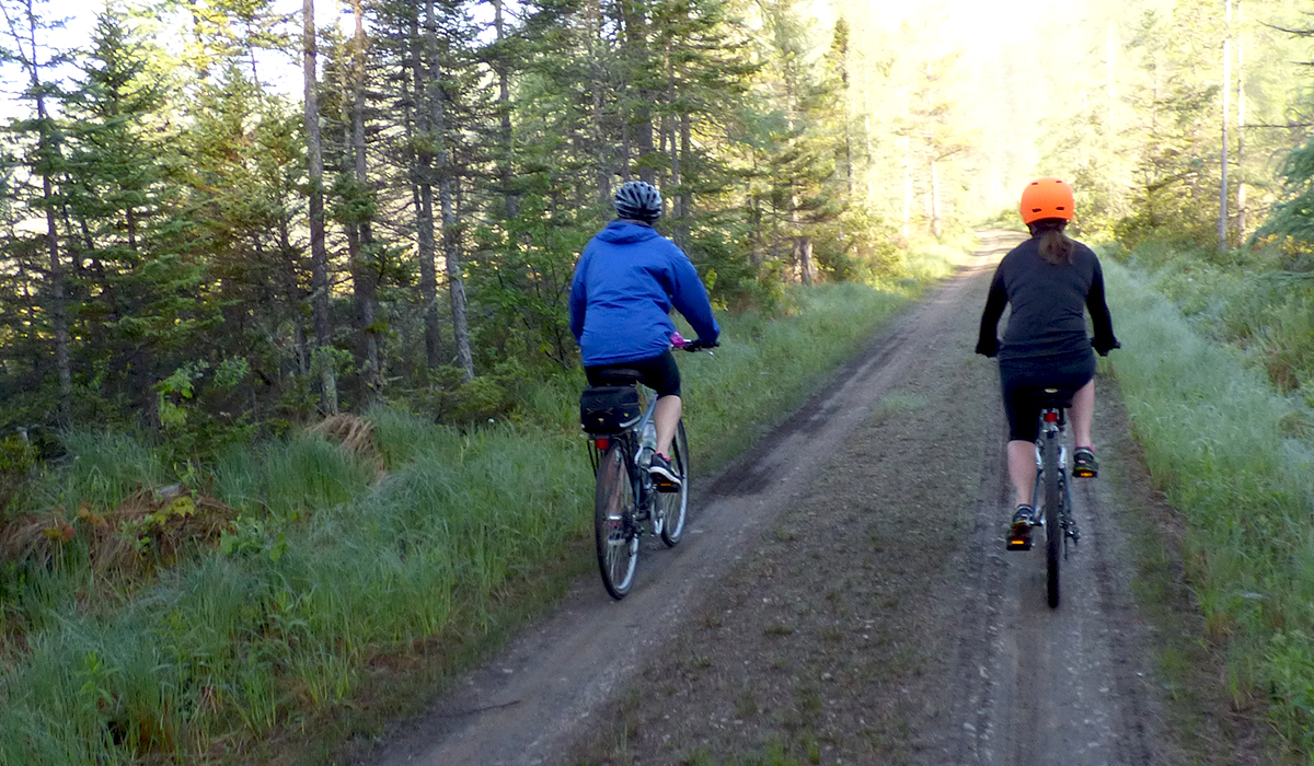 The double track trail with little elevation change is a nice ride.