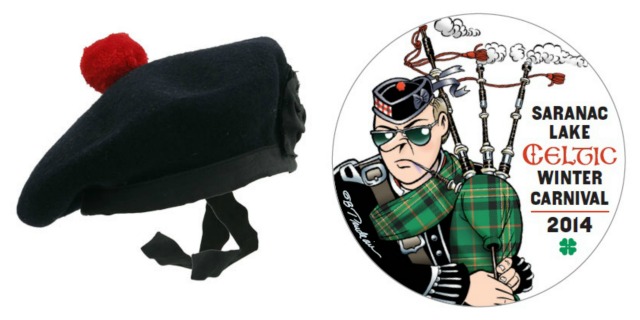 The hat I was wearing is called a Glengarry hat, invented in Scotland. The fancier version is seen worn by Duke (the "Doonesbury" character) in the official 2014 Winter Carnival button. The hat I was wearing is called a Glengarry hat, invented in Scotland. The fancier version is seen worn by Duke (the "Doonesbury" character) in the official 2014 Winter Carnival button.