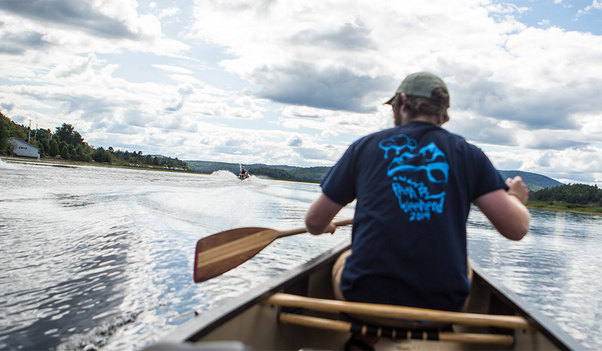 Paddling on Big Tupper Lake