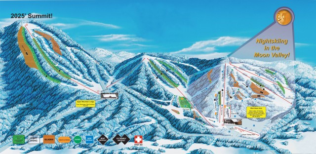 Titus Mountain's trail map Titus Mountain's trail map