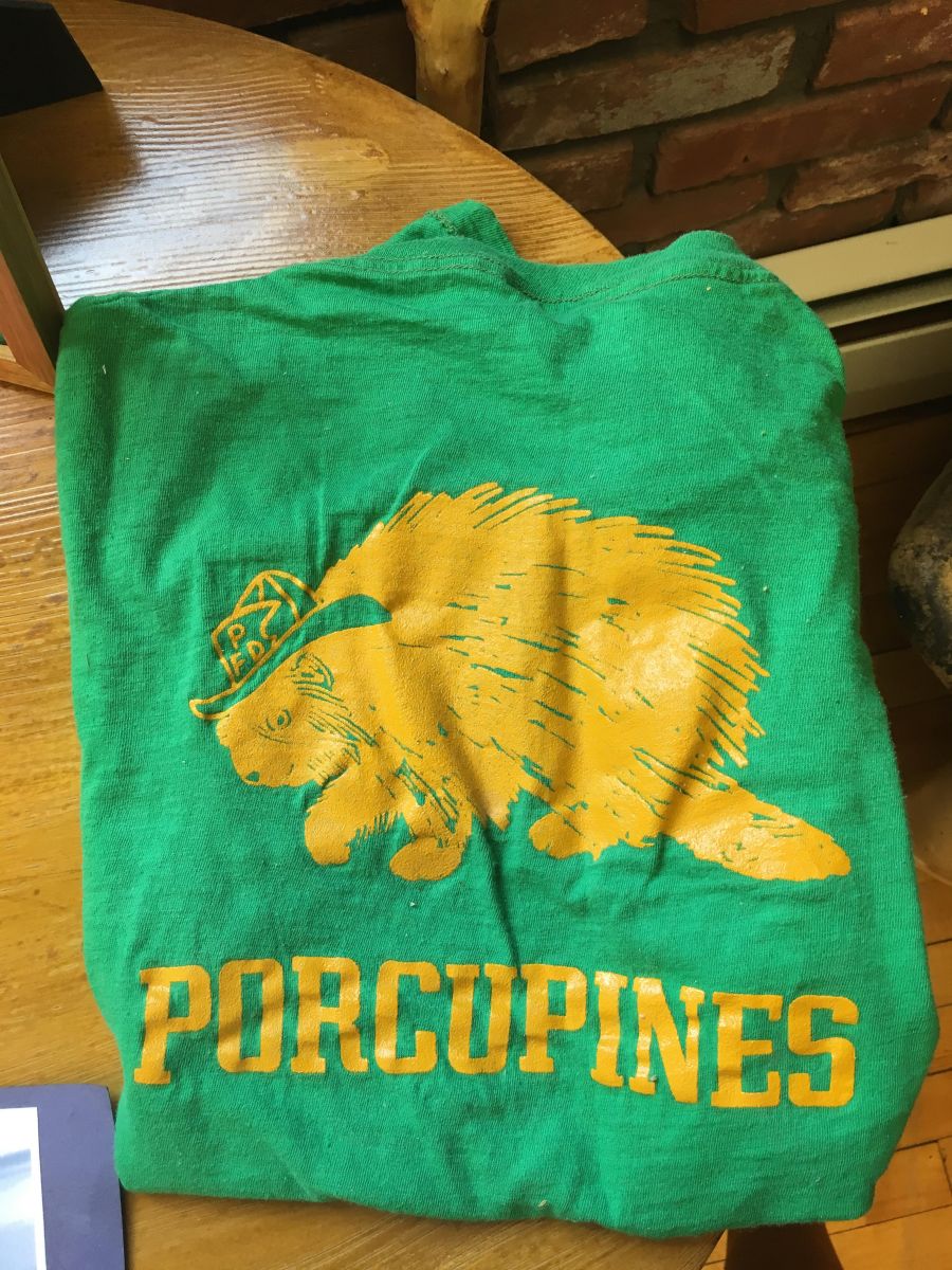 A T-shirt with the Piercefield mascot.