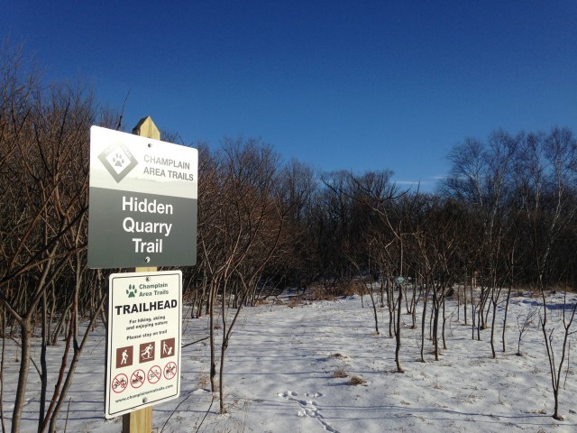 Hidden Quarry Trail sign