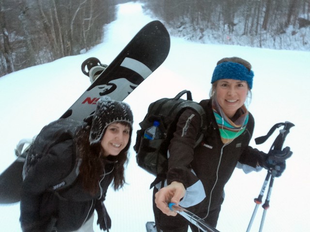 Selfie cam skinning up Whiteface