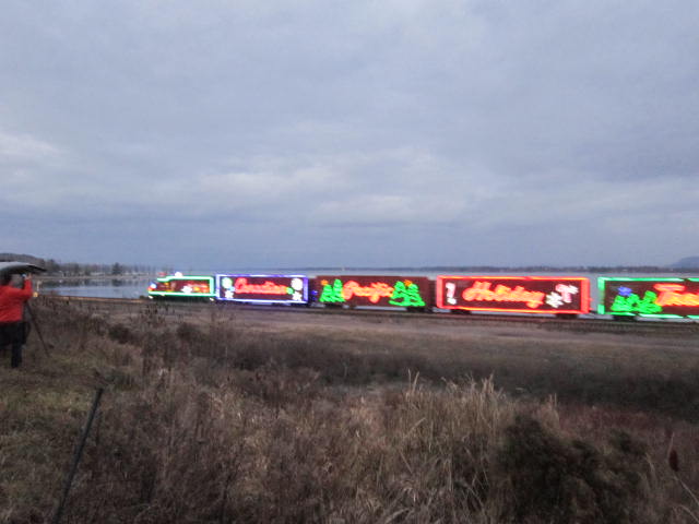 The Holiday Train in motion.