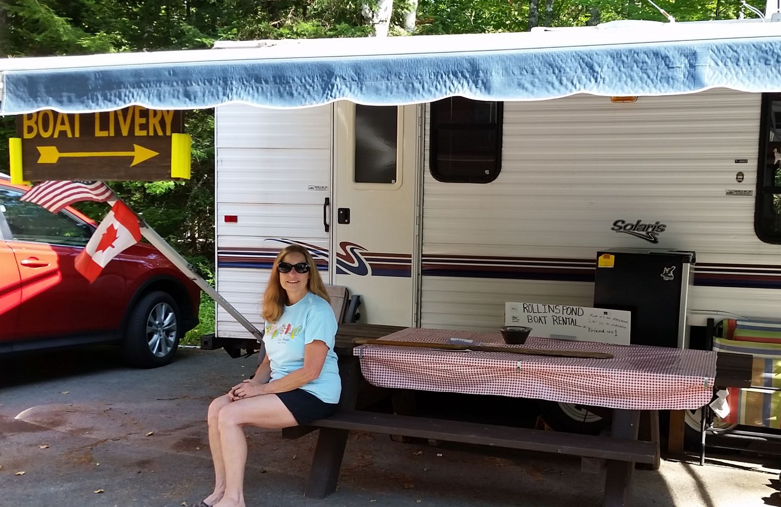 A member of the Paeglow family ready to rent you a boat!