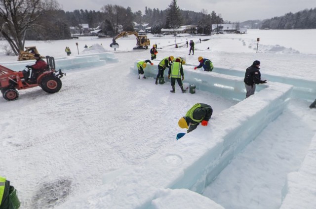 the 2015 Ice Palace, in the midst of the build the 2015 Ice Palace, in the midst of the build