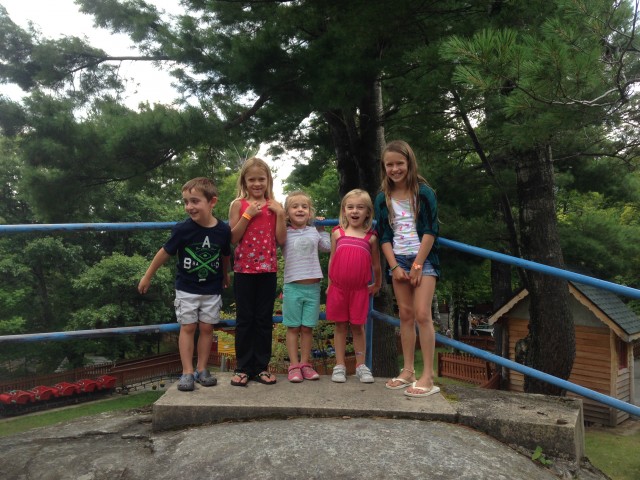 Oliver remembers taking a photo on this spot last year - so, of course, we had to take one again this year!