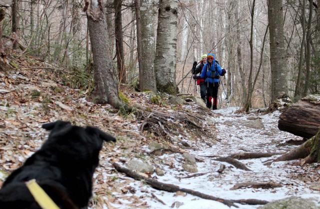 Other hikers are a common sight on Jay Mountain.