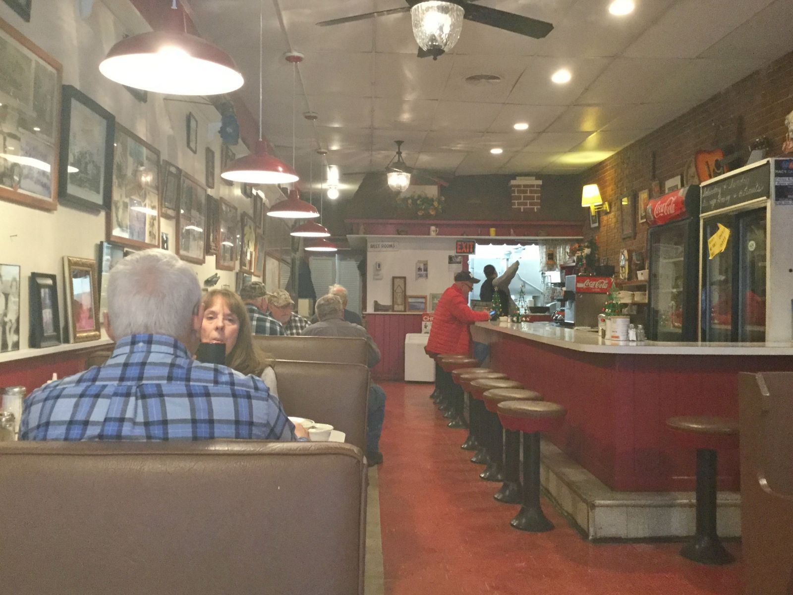 The walls of the Swiss Kitchen are like a mini-museum of Tupper Lake history.