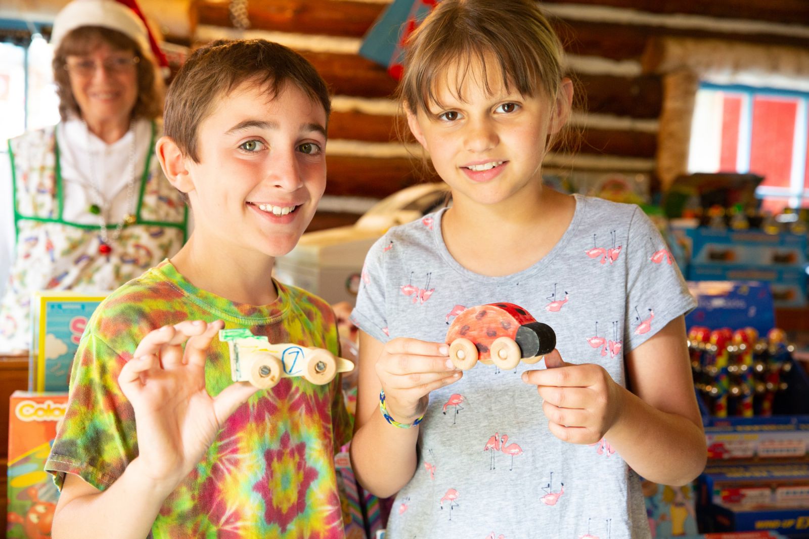 Oliver enjoyed the hammering and assembly part best; Ellie took her time coloring her bug the perfect lady bug colors!