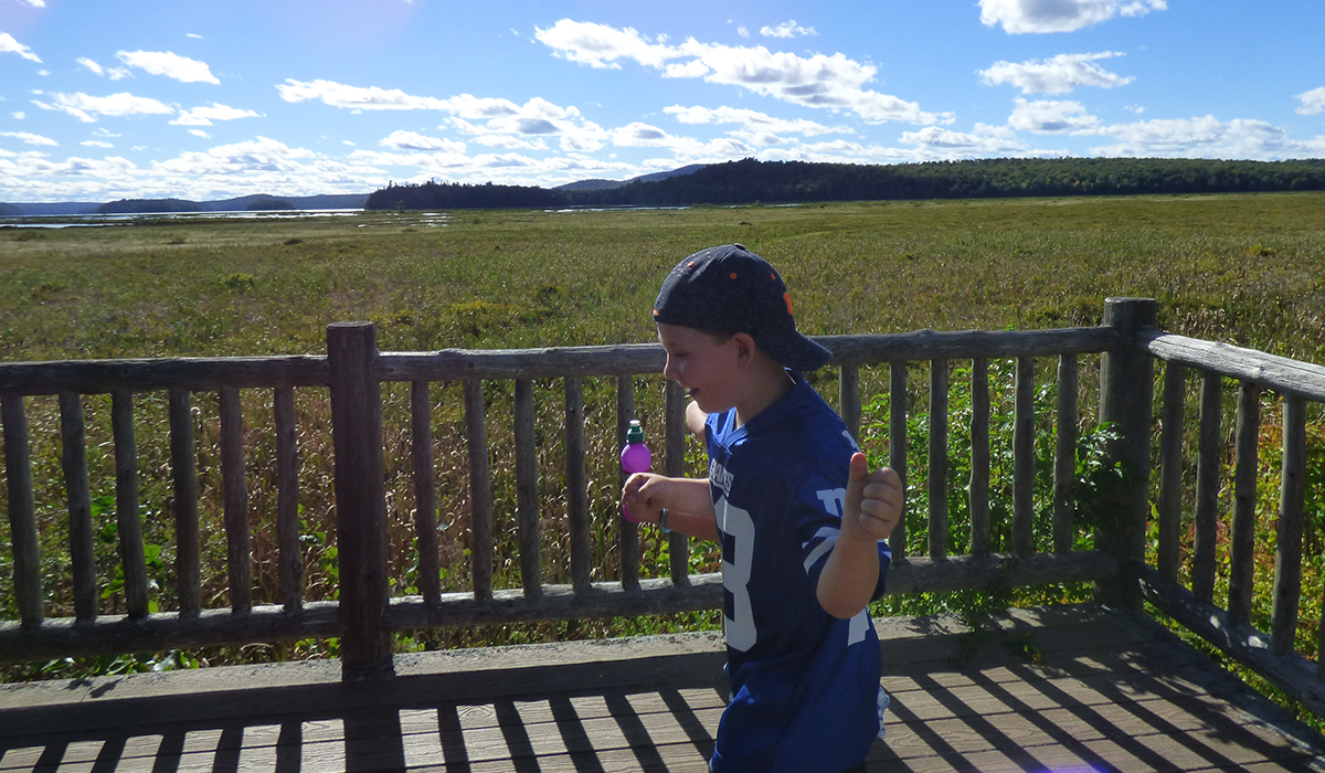Time for a victory dance? (Overlook next to Lakeview Lanes in Tupper Lake)