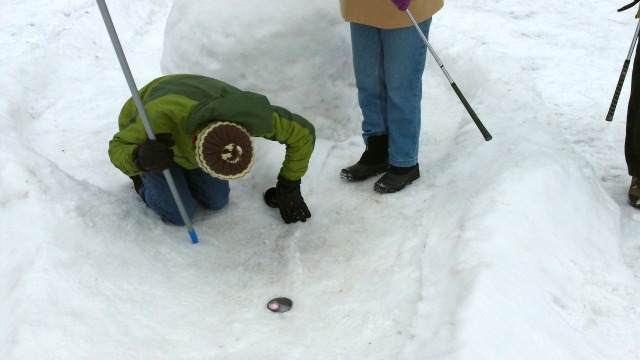 Consulting on the surface and the angle -- the club selection is made for us. Consulting on the surface and the angle -- the club selection is made for us.